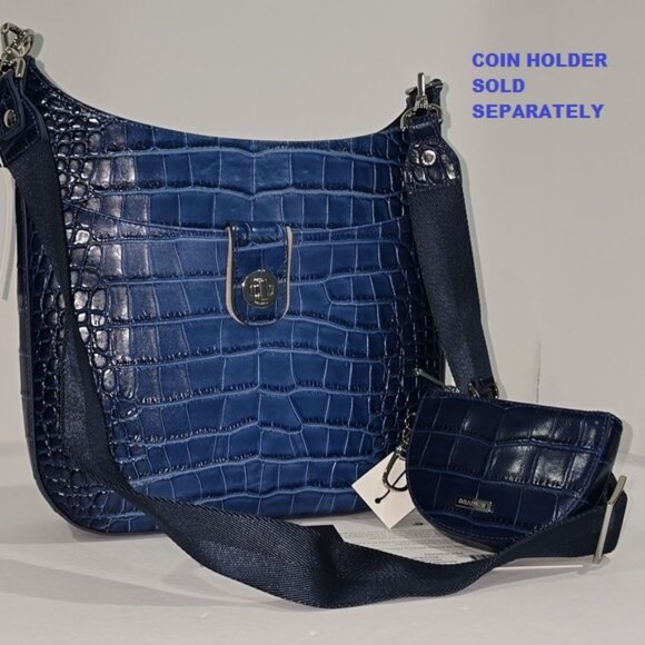 NWT ✅ Brahmin LEIA Heavenly Blue Lumeria Leather Crossbody Bag ✨ COA, DUST BAG - Picture 14 of 17